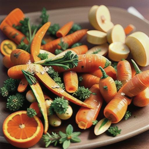 Carrots with thyme, cumin and orange butter