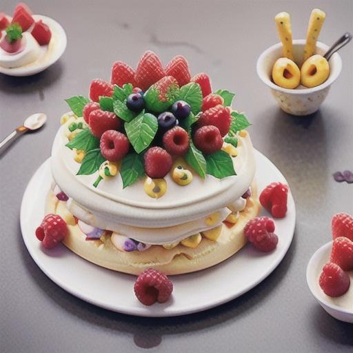 Raspberry and passionfruit pavlova