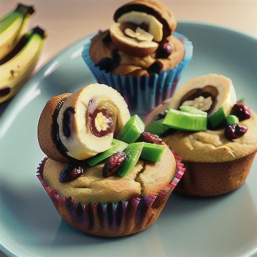 Banana-Cranberry Spice Muffins