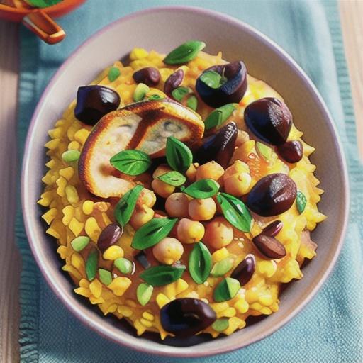 Pumpkin, chickpea & raisin risotto