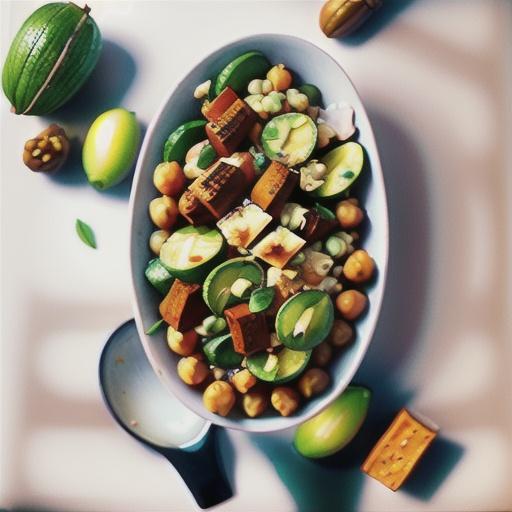 Coconut-roasted sweet potato and chickpea bowl