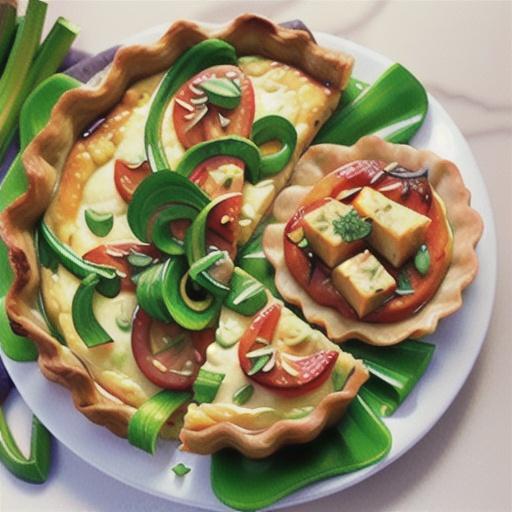 Salmon and leek quiche
