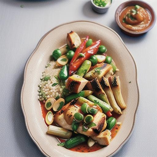 Harissa with marinated chicken and couscous