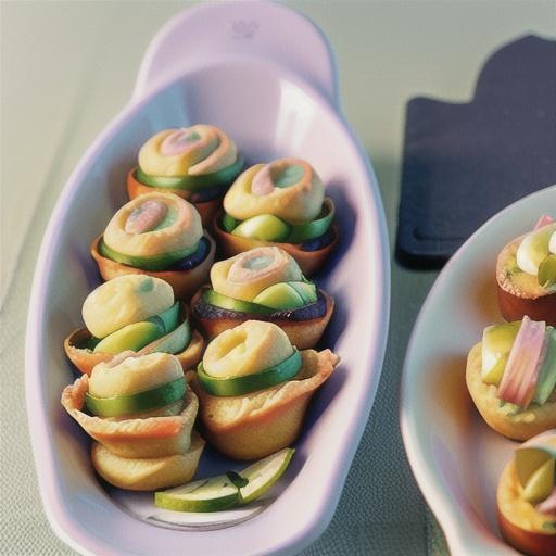 Dill buns with smoked salmon & pickled cucumber