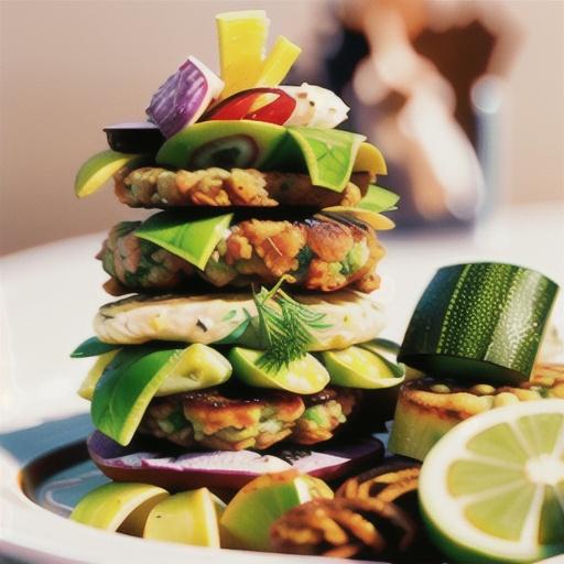 Lemon, dill and salmon patties