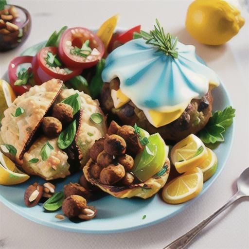 Lemon & pine nut lamb patties