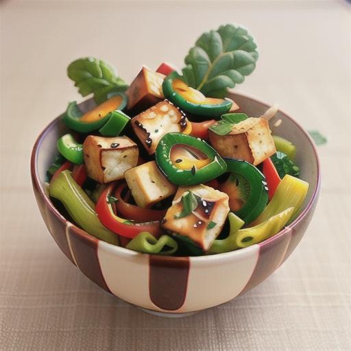Crispy tofu and kale stir-fry