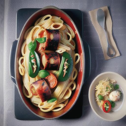 One-pan spicy sausage pasta