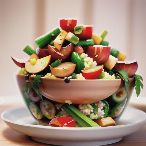 Pearl couscous salad with poached salmon