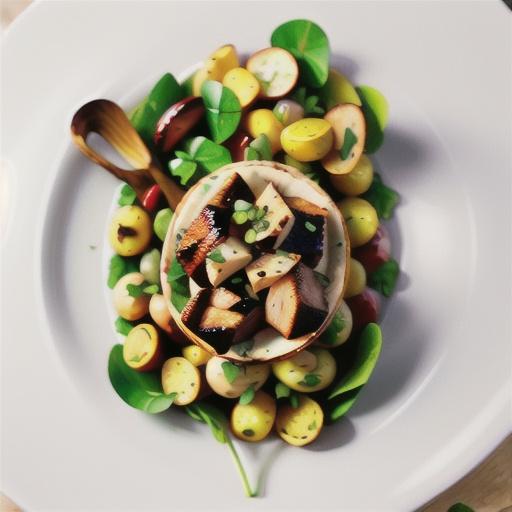 Chargrilled lamb with bean, potato and watercress salad