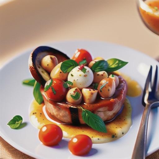 Veal with tomato and bocconcini sauce