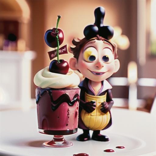 Choc-cherry mousse