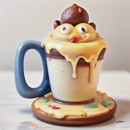Microwave custard mug cake