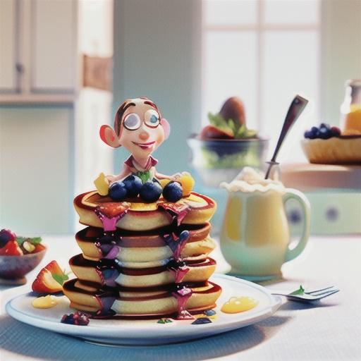 Ricotta and berry pancakes