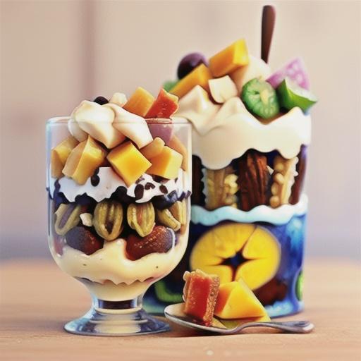 Toasted muesli, mango & yoghurt breakfast parfait