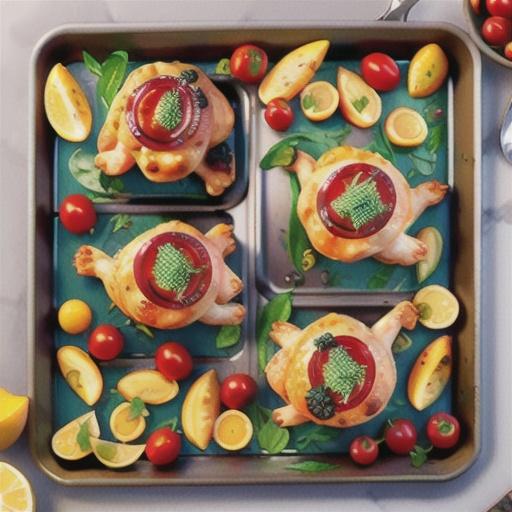 Sheet Pan Lemon Chicken with Potatoes, Tomatoes, and Capers