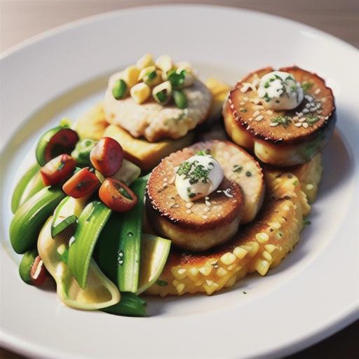 Polenta-crumbed pork medallions