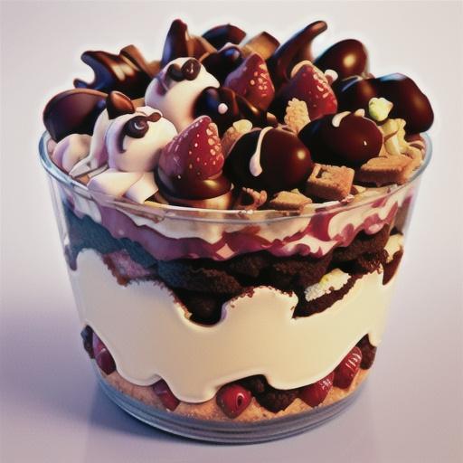 Chocolate and raspberry trifle