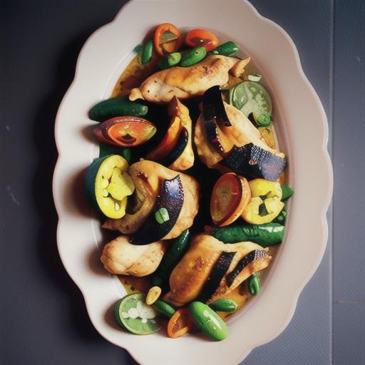 Moroccan chicken tagine tray bake