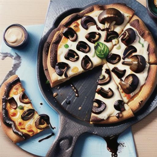 Gruyère Mushroom Pizza With Balsamic Glaze