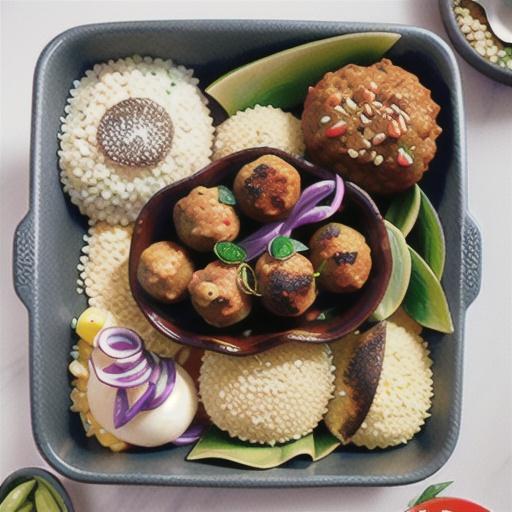 North African lamb meatballs with couscous