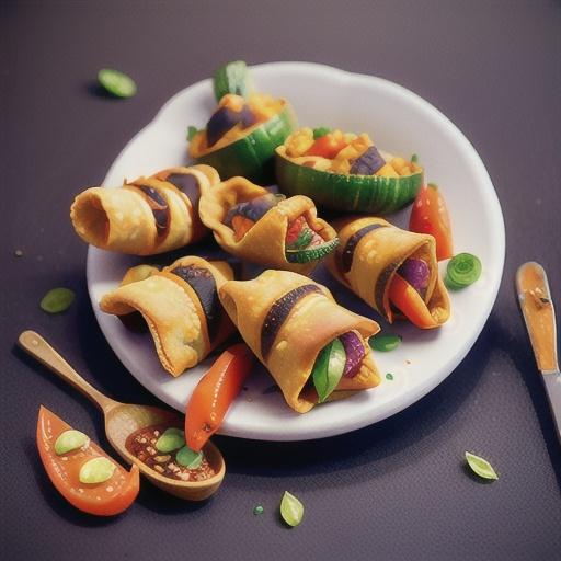 Baked veggie samosas