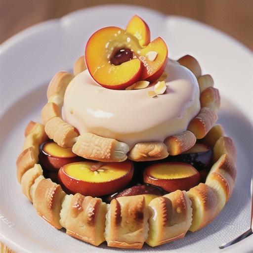 Peach & almond galettes (pastries)