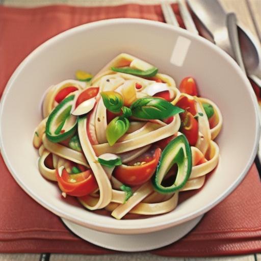 Tomato, chilli and basil linguine