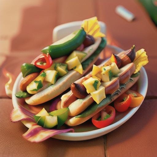 Mexican Hot Dogs with Pineapple Salsa