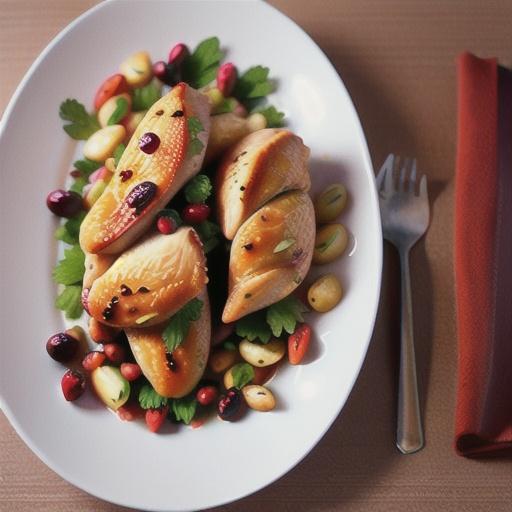 Chicken with saffron & cranberries