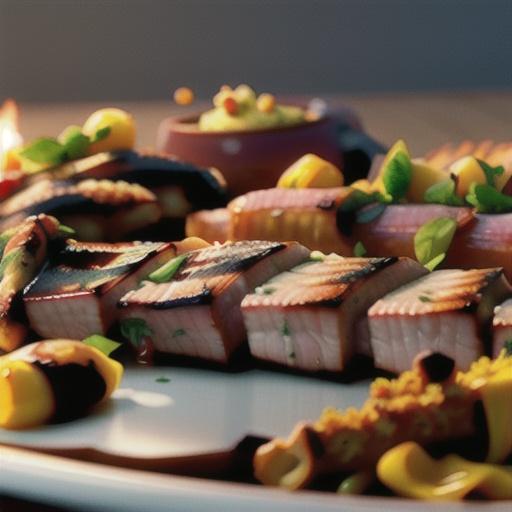 Grilled Rack of Lamb with Mustard Crust