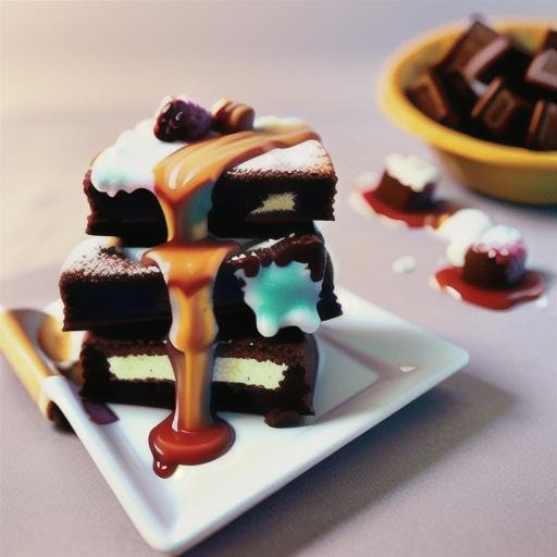 Brownies with Raspberry Coulis