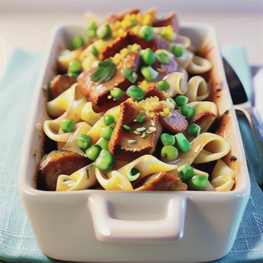 Smoked-trout pasta bake with parsley crumbs