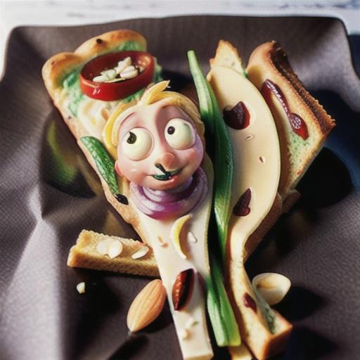 Onion, Cheese and Almond Focaccia