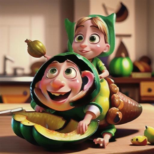 Sausage- and Pear-Stuffed Acorn Squash