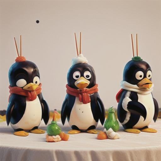 Cream Cheese Penguins