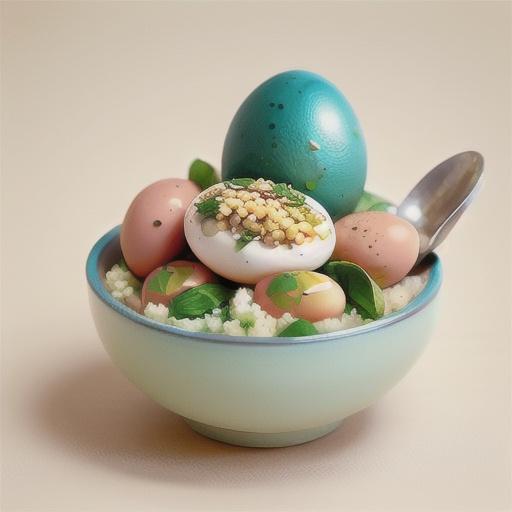 Persian eggs with lentils and couscous