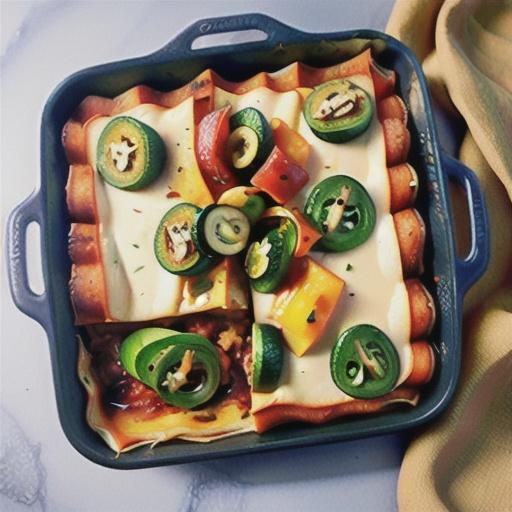 Sweet potato, spinach and zucchini lasagne