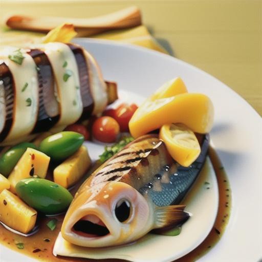 Grilled Sea Bass with Citrus-Olive Butter