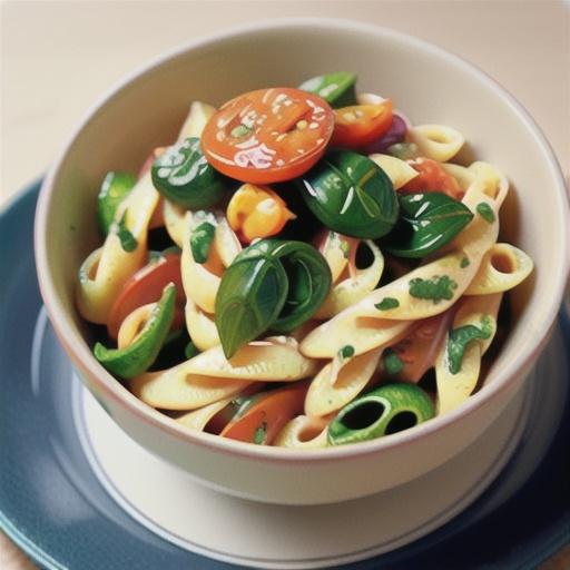 Creamy spinach fusilli with gremolata breadcrumbs