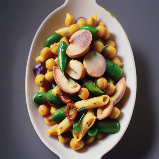 Crispy chickpea and semi-dried tomato pasta