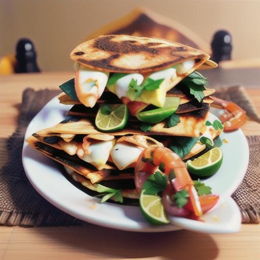Shrimp Quesadillas with Cilantro and Lime