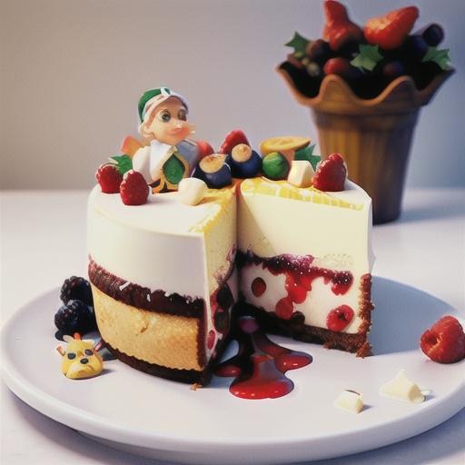 White chocolate, marshmallow and raspberry cheesecake