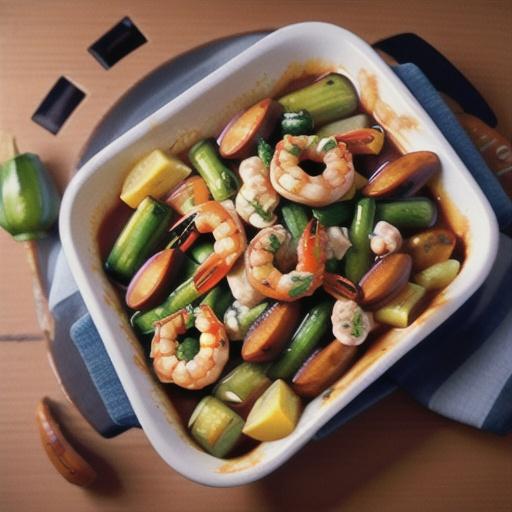 Cajun Shrimp and Sausage Casserole