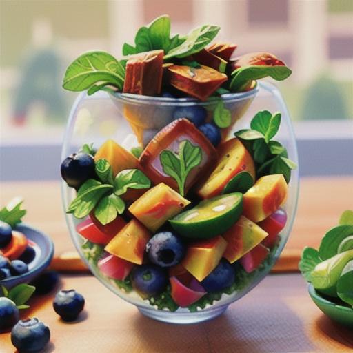 Barley, blueberry and watercress salad