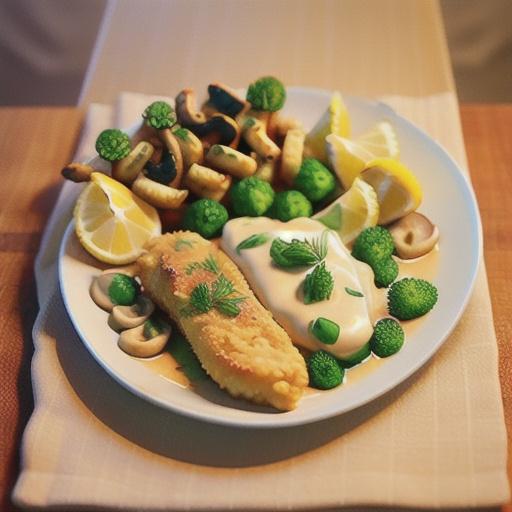 Chicken Tenders in Lemon-Mushroom Cream Sauce