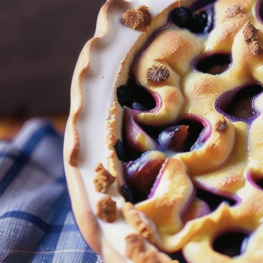 Peach Blueberry Crumb Pie