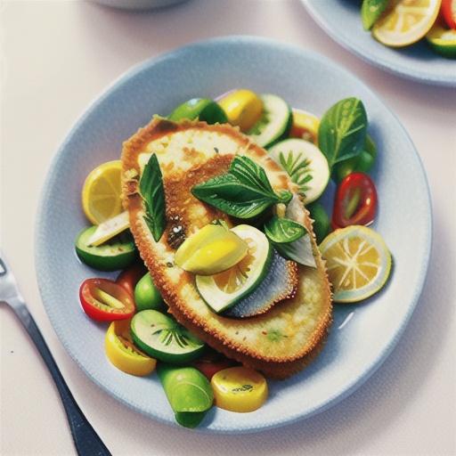 Crispy fish schnitzels