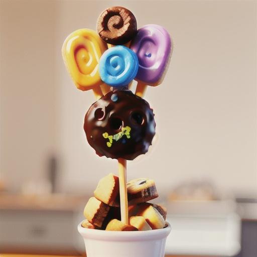 Cookie-Wrapped Candy Bars on a Stick