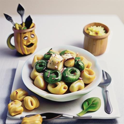 Pumpkin gnocchi with butter and spinach